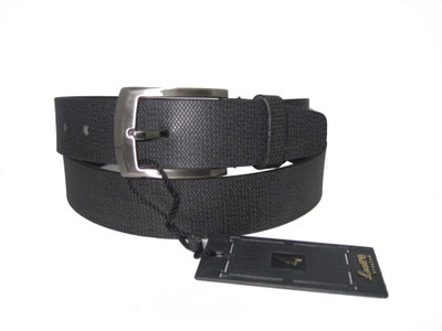 

Lustre International Men Formal Black Genuine Leather Belt