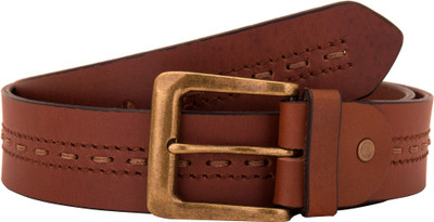 

Valbone Men Casual Brown Genuine Leather Belt, Camel brown