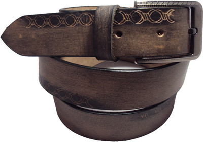 

National Leathers Men Casual Beige Genuine Leather Belt