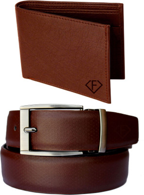 

Fashius Men Brown Artificial Leather Belt, Brown-01