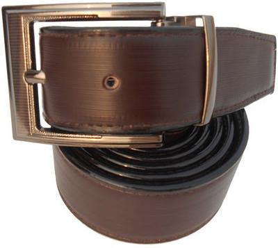 

P&E Men Formal Brown Artificial Leather Reversible Belt