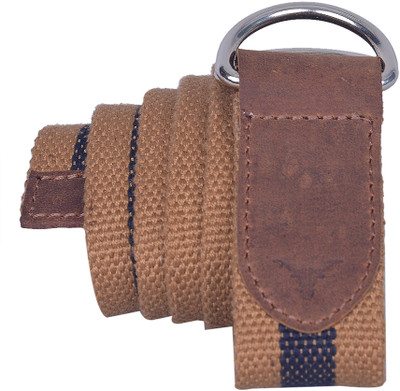 

Hidekraft Men Casual Tan, Blue Canvas Belt, Blue;tan