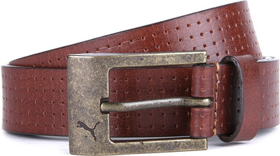 

Puma Men Brown Belt, Brown;brushed gold