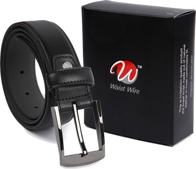 

Waist Wire Men Party, Formal Black Artificial Leather Belt