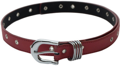 

Skyways Women Casual, Semi-formal Red Artificial Leather Belt, Red-04