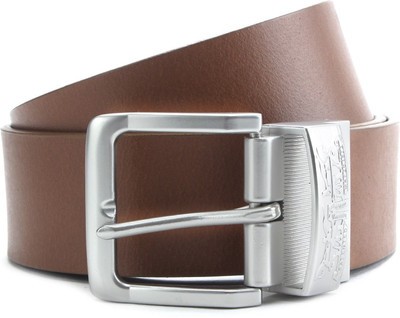 

Levi's Men Black, Tan Genuine Leather Reversible Belt, Tan/black