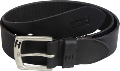 

Levi's Men Casual Black Genuine Leather, Metal Belt