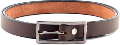 Buckle Up Women Casual Brown Genuine Leather Belt