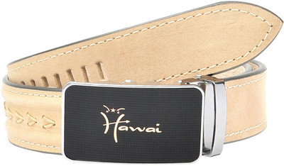 

Hawai Men Casual, Formal Brown Genuine Leather Belt, Light brown