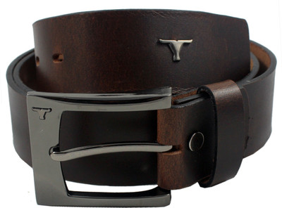

Bulchee Men Casual Brown Genuine Leather Belt, Dark brown
