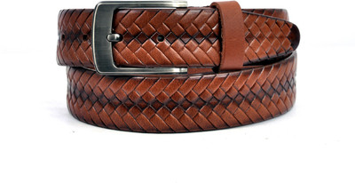 

Pellezzari Men Casual Brown Genuine Leather Belt