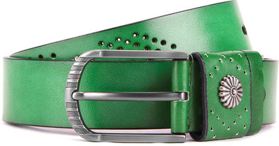 

Swiss Design Men Green Genuine Leather Belt