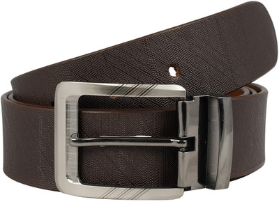 

The Blue Pink Men Casual Brown Genuine Leather Belt, Brown-02