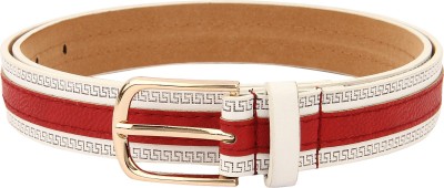 

Lino Perros Women Party Red Artificial Leather Reversible Belt