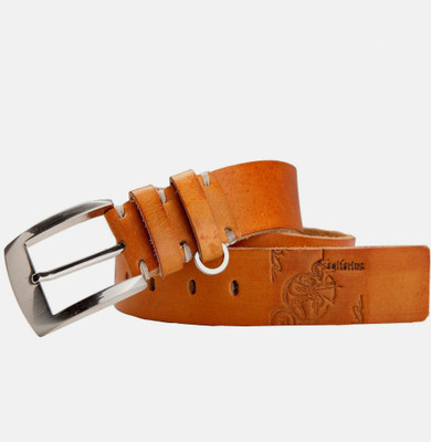 

99Cells Men Casual Tan Genuine Leather Belt
