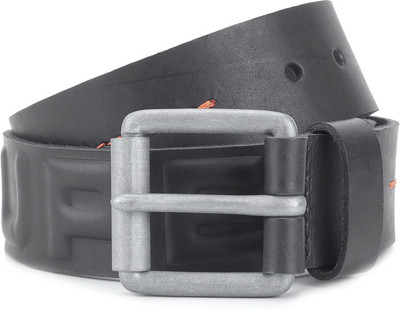 

Superdry Men Black Genuine Leather, Metal Belt
