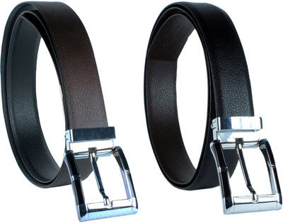 

Revo Men Formal Black, Brown Genuine Leather Reversible Belt