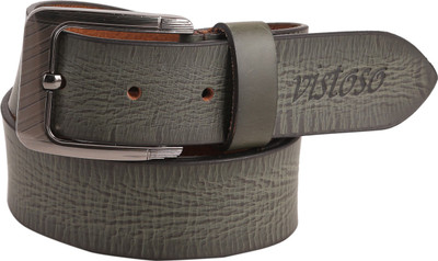 

Vistoso Men Casual Green Genuine Leather Belt