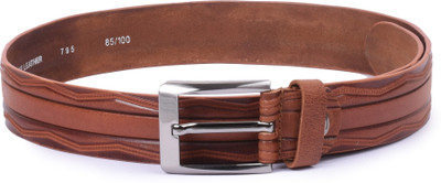

Buckle Up Men Tan Genuine Leather Belt