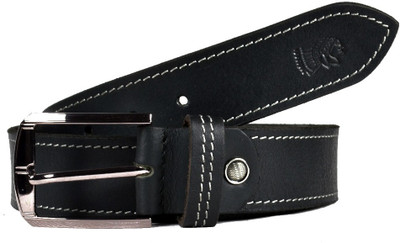

Red Chief Men Black Genuine Leather Belt, 001