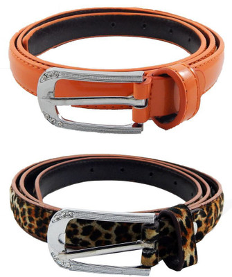 

Els Women Formal, Casual Orange, Multicolor Synthetic Belt, Multicolor;orange