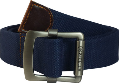 

Ammvi Creations Men Casual Blue Canvas Belt, Blue-06