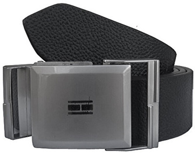 

Bagrastore Men Black Genuine Leather Belt, Black-mb-08