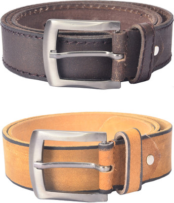

Hidelink Men Formal Brown Genuine Leather Belt