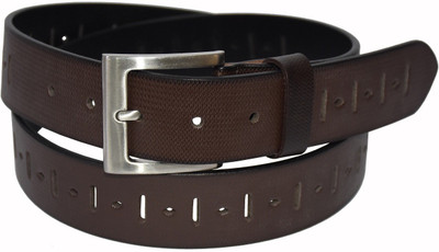 

Pellezzari Men Casual Brown Genuine Leather Belt