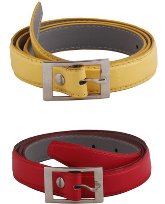 

SRS Women Casual Red, Yellow Artificial Leather Belt, Red-yellow-19
