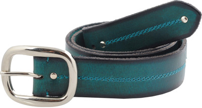 

tZaro Men Casual Green Metal, Genuine Leather Belt, Mehandi green