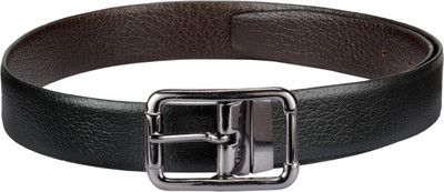 

Teakwood Men Casual Black Genuine Leather Reversible Belt