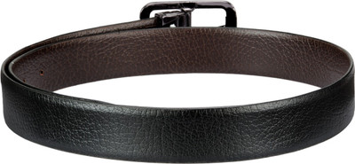 Teakwood Men Casual Black Genuine Leather Reversible Belt