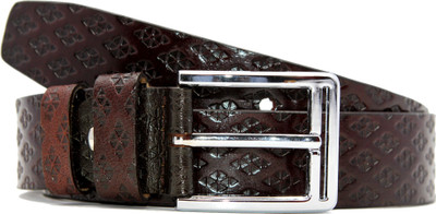 

RAZA Men Casual Brown Genuine Leather Belt, Reddish brown