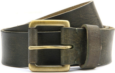 

Louis Philippe Men Green Genuine Leather Belt, Olive