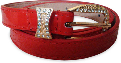 

Rege Women Casual Red Artificial Leather Belt, Red-1