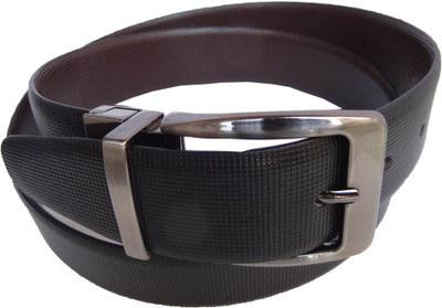 

eXcorio Men Formal Black Genuine Leather Reversible Belt, Black;brown