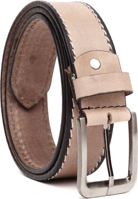 

U+N Men Casual Brown Genuine Leather Belt