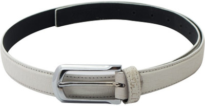 

Skyways Women Casual, Formal White Artificial Leather Belt, White-02