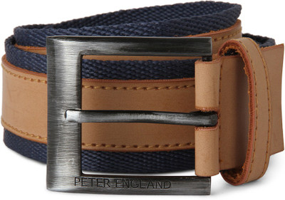 

Peter England Men Blue Artificial Leather Belt, Navy