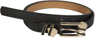 

Young & Forever Women Casual, Evening/Party, Formal, Semi-formal Black Artificial Leather Belt, Sleek black heart