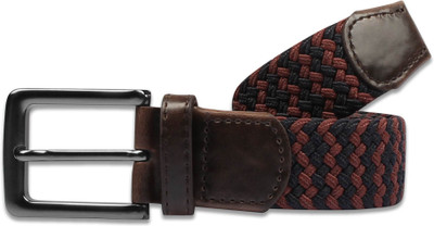 

Zobello Men Casual Multicolor Canvas Belt, Maroon;navy