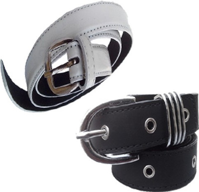 

Wholesome Deal Women Casual Multicolor Synthetic Belt, Black and white