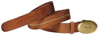 

Pepe Jeans Women Brown Genuine Leather Belt, Tan