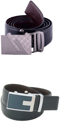 

SFA Men Formal Black Artificial Leather Reversible Belt, Blackbrown324616