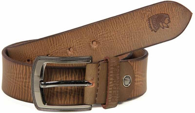 

Red Chief Men Yellow Genuine Leather Belt, 013