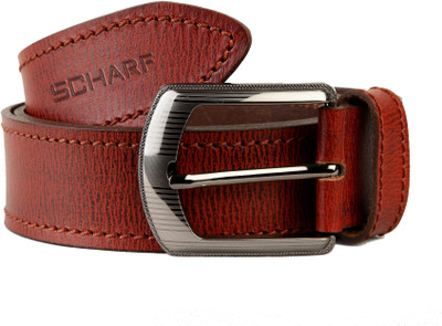 

Scharf Men Formal Red Genuine Leather Belt, Red 15