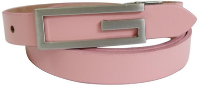 

Midas Women Formal Pink Genuine Leather Belt