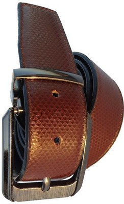 

AmahapGlamourDaze Men Formal Brown Artificial Leather Belt