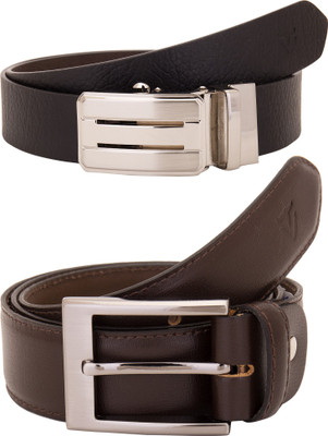 

Valbone Men Formal Black Genuine Leather Belt, Black;brown